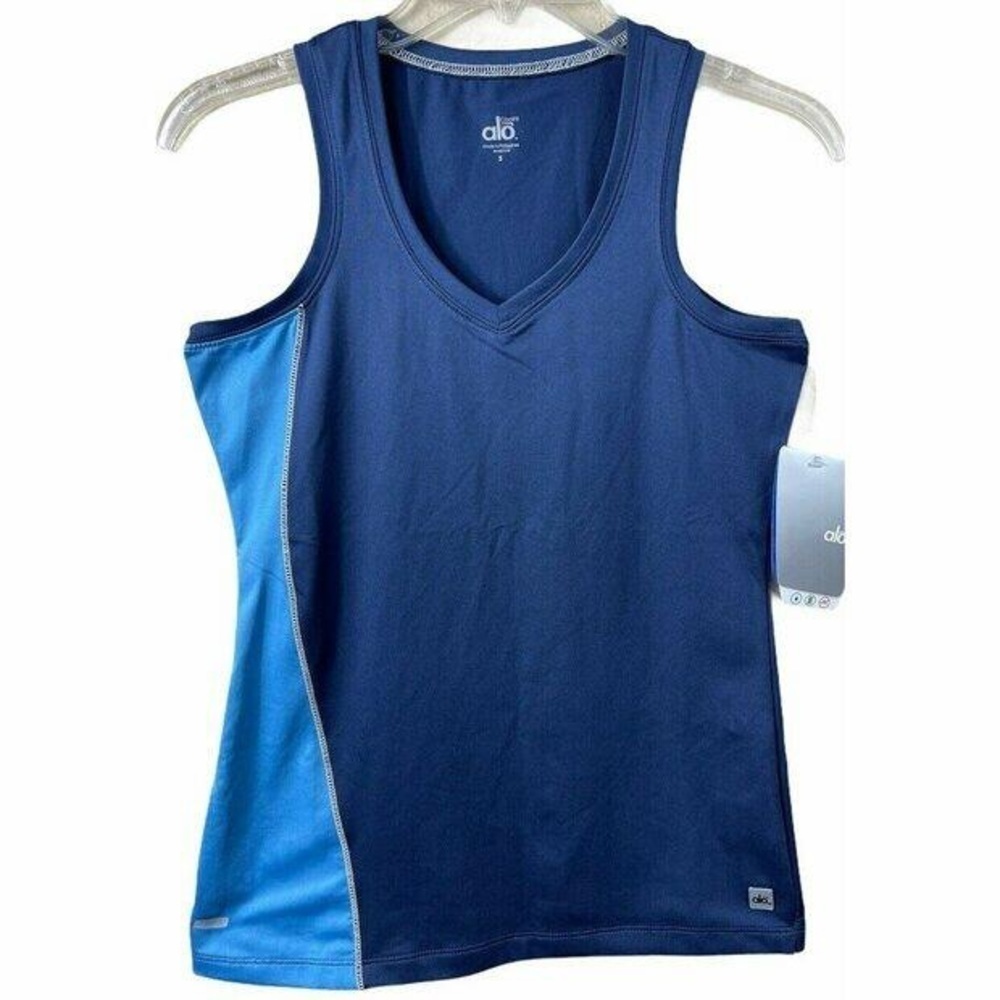 Alo yoga blue and navy workout tank